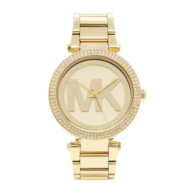  Shop Authentic Michael Kors Parker Diamonds Gold Dial Gold Steel Strap Watch for Women - MK5784 - Luxxuri