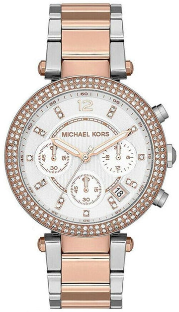  Shop Authentic Michael Kors Parker White Dial Two Tone Steel Strap Watch for Women - MK5820 - Luxxuri