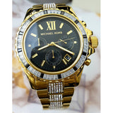  Shop Authentic Michael Kors Everest Chronograph Black Dial Gold Steel Strap Watch For Women - MK5828 - Luxxuri