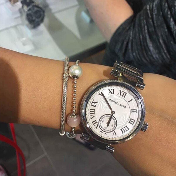  Shop Authentic Michael Kors Skylar Silver Dial Silver Steel Strap Watch for Women - MK5866 - Luxxuri