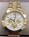  Shop Authentic Michael Kors Wyatt Chronograph White Dial Gold Steel Strap Watch For Women - MK5933 - Luxxuri