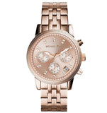  Shop Authentic Michael Kors Ritz Chronograph Rose Gold Dial Rose Gold Steel Strap Watch for Women - MK6077 - Luxxuri