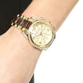  Shop Authentic Michael Kors Blair Gold Dial Two Tone Steel Strap Watch for Women - MK6094 - Luxxuri