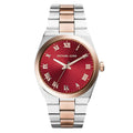  Shop Authentic Michael Kors Channing Quartz Red Dial Two Tone Steel Strap Watch For Women - MK6114 - Luxxuri