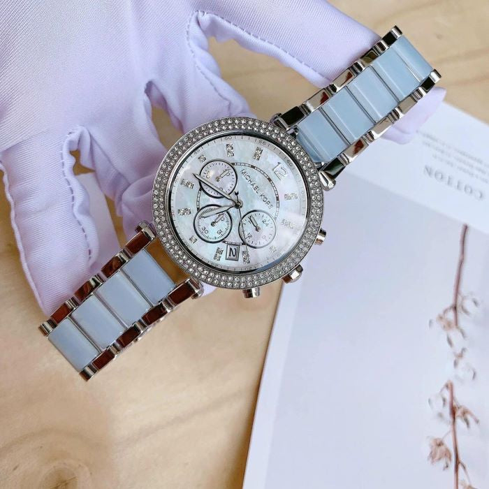  Shop Authentic Michael Kors Parker White Dial Two Tone Steel Strap Watch for Women - MK6138 - Luxxuri