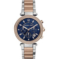  Shop Authentic Michael Kors Parker Blue Dial Two Tone Steel Strap Watch for Women - MK6141 - Luxxuri
