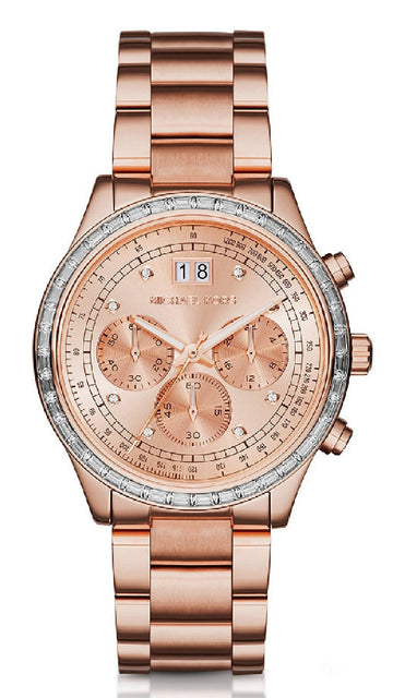  Shop Authentic Michael Kors Brinkley Rose Gold Dial Rose Gold Steel Strap Watch for Women - MK6204 - Luxxuri