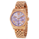  Shop Authentic Michael Kors Lexington Purple Dial Rose Gold Steel Strap Watch For Women - MK6207 - Luxxuri