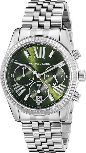 Shop Authentic Michael Kors Lexington Quartz Green Dial Silver Steel Strap Watch For Women - MK6222 - Luxxuri