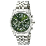  Shop Authentic Michael Kors Lexington Quartz Green Dial Silver Steel Strap Watch For Women - MK6222 - Luxxuri