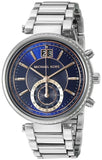  Shop Authentic Michael Kors Sawyer Navy Blue Dial Silver Steel Strap Watch for Women - MK6224 - Luxxuri