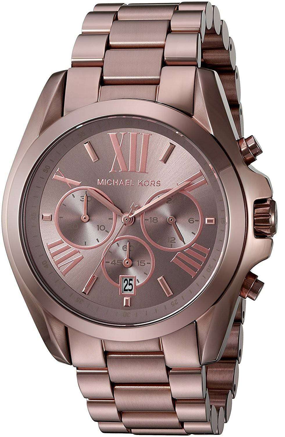  Shop Authentic Michael Kors Bradshaw Chronograph Brown Dial Brown Steel Strap Watch For Women - MK6247 - Luxxuri
