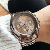  Shop Authentic Michael Kors Bradshaw Chronograph Brown Dial Brown Steel Strap Watch For Women - MK6247 - Luxxuri