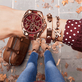  Shop Authentic Michael Kors Bradshaw Burgundy Dial Two Tone Steel Strap Watch for Women - MK6270 - Luxxuri