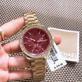  Shop Authentic Michael Kors Wren Purple Dial Gold Steel Strap Watch for Women - MK6290 - Luxxuri