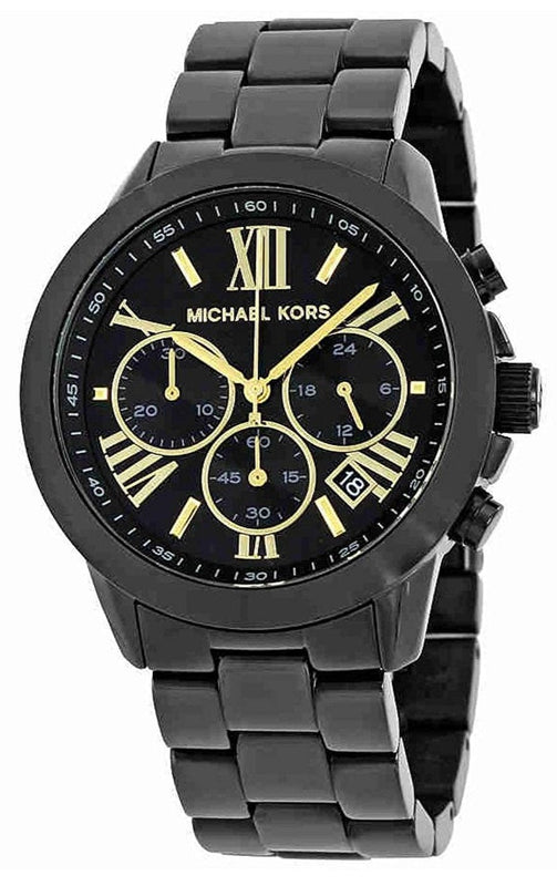  Shop Authentic Michael Kors Brecken Chronograph Black Dial Black Steel Strap Watch for Women - MK6302 - Luxxuri