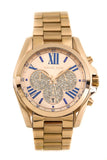  Shop Authentic Michael Kors Bradshaw Chronograph Rose Gold Dial Rose Gold Steel Strap Watch For Women - MK6321 - Luxxuri