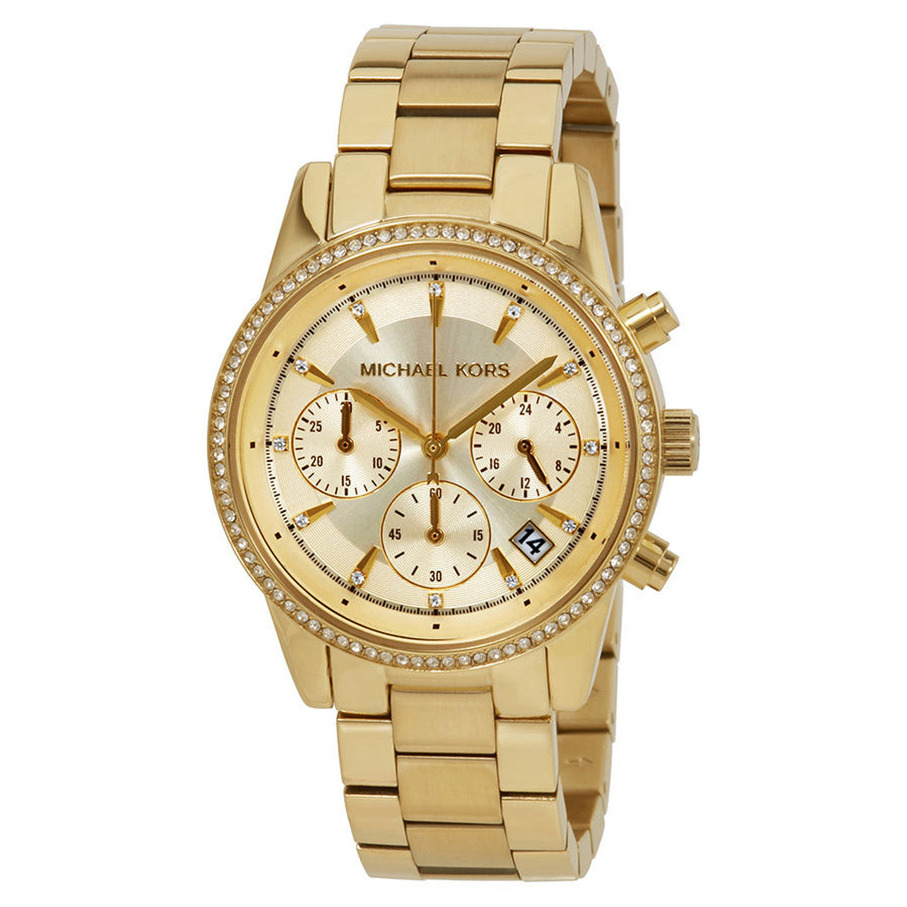  Shop Authentic Michael Kors Ritz Gold Dial Gold Steel Strap Watch for Women - MK6356 - Luxxuri
