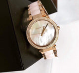  Shop Authentic Michael Kors Parker Mother of Pearl Pink Dial Two Tone Steel Strap Watch for Women - MK6402 - Luxxuri