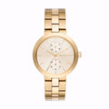  Shop Authentic Michael Kors Garner Quartz Gold Dial Gold Steel Strap Watch For Women - MK6408 - Luxxuri