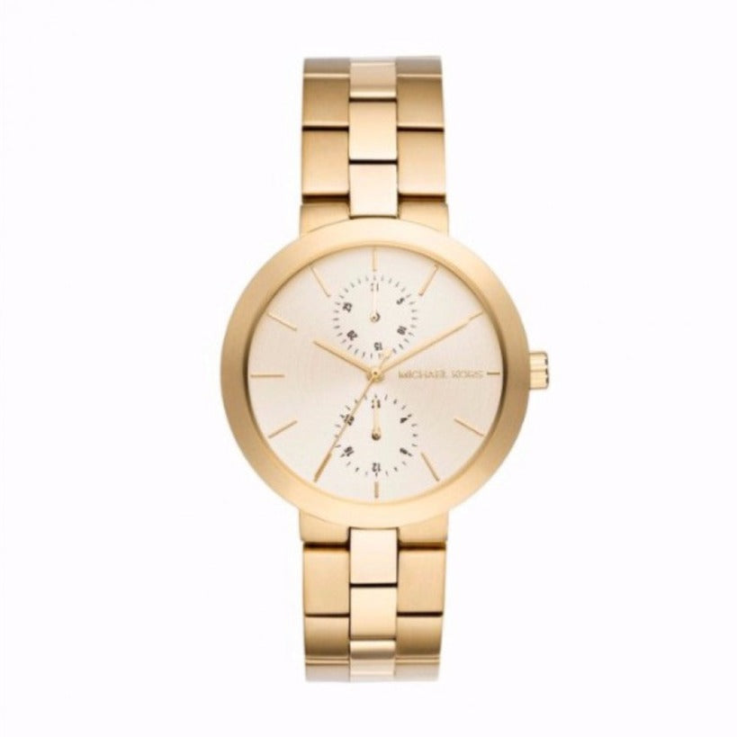  Shop Authentic Michael Kors Garner Quartz Gold Dial Gold Steel Strap Watch For Women - MK6408 - Luxxuri