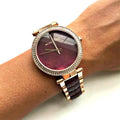  Shop Authentic Michael Kors Parker Maroon Dial Two Tone Steel Strap Watch for Women - MK6412 - Luxxuri