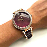  Shop Authentic Michael Kors Parker Maroon Dial Two Tone Steel Strap Watch for Women - MK6412 - Luxxuri