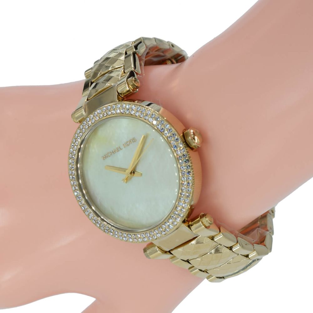  Shop Authentic Michael Kors Parker Gold Mother of Pearl Dial Gold Steel Strap Watch for Women - MK6425 - Luxxuri