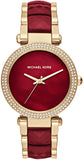  Shop Authentic Michael Kors Parker Mother of Pearl Red Dial Two Tone Steel Strap Watch for Women - MK6427 - Luxxuri