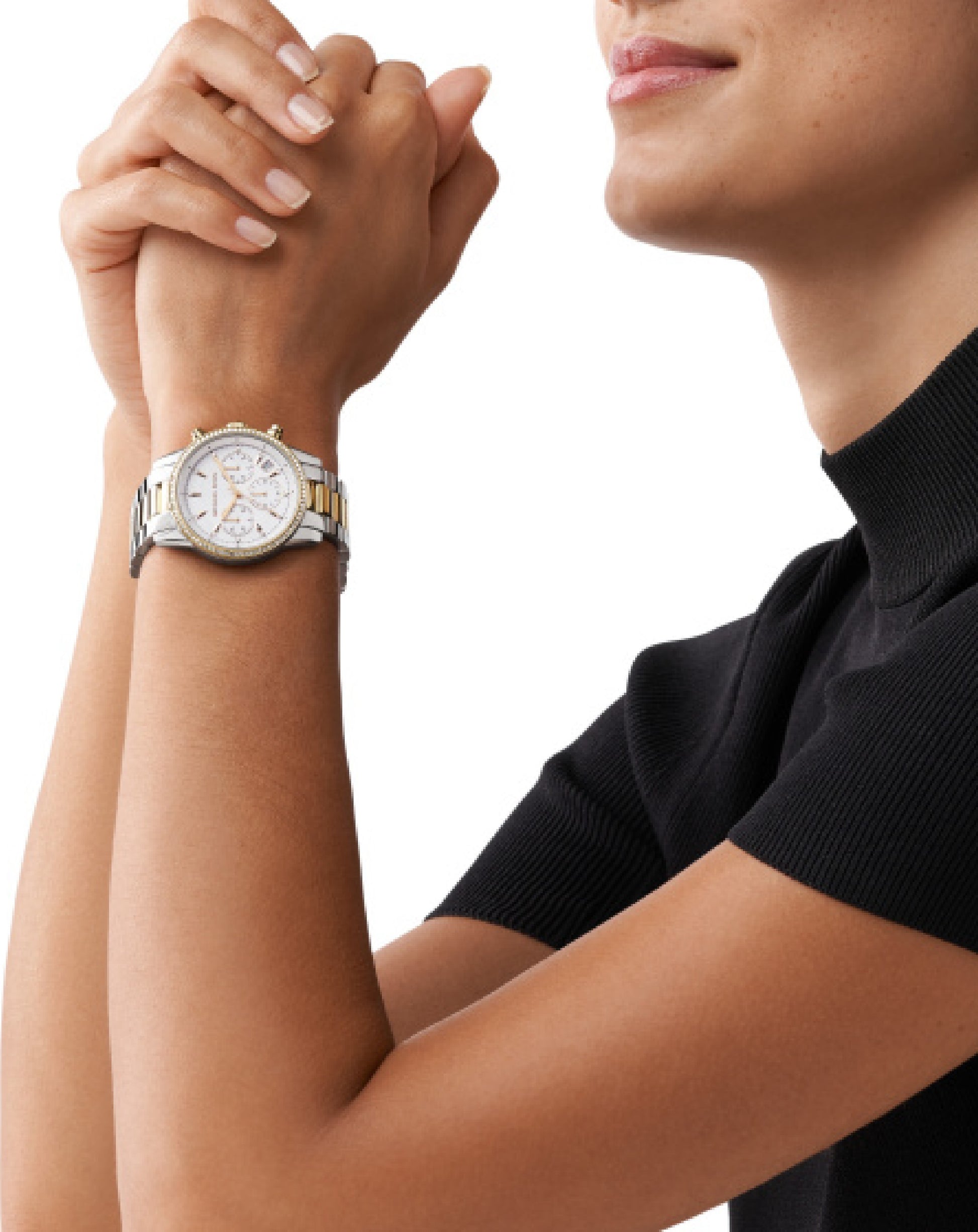  Shop Authentic Michael Kors Ritz White Dial Two Tone Steel Strap Watch for Women - MK6474 - Luxxuri