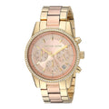  Shop Authentic Michael Kors Ritz Chronograph Rose Dial Two Tone Steel Strap Watch for Women - MK6475 - Luxxuri