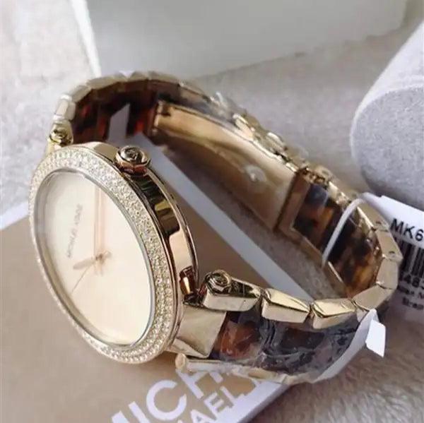  Shop Authentic Michael Kors Parker Mother Of Pearl White Dial Two Tone Steel Strap Watch For Women - MK6518 - Luxxuri