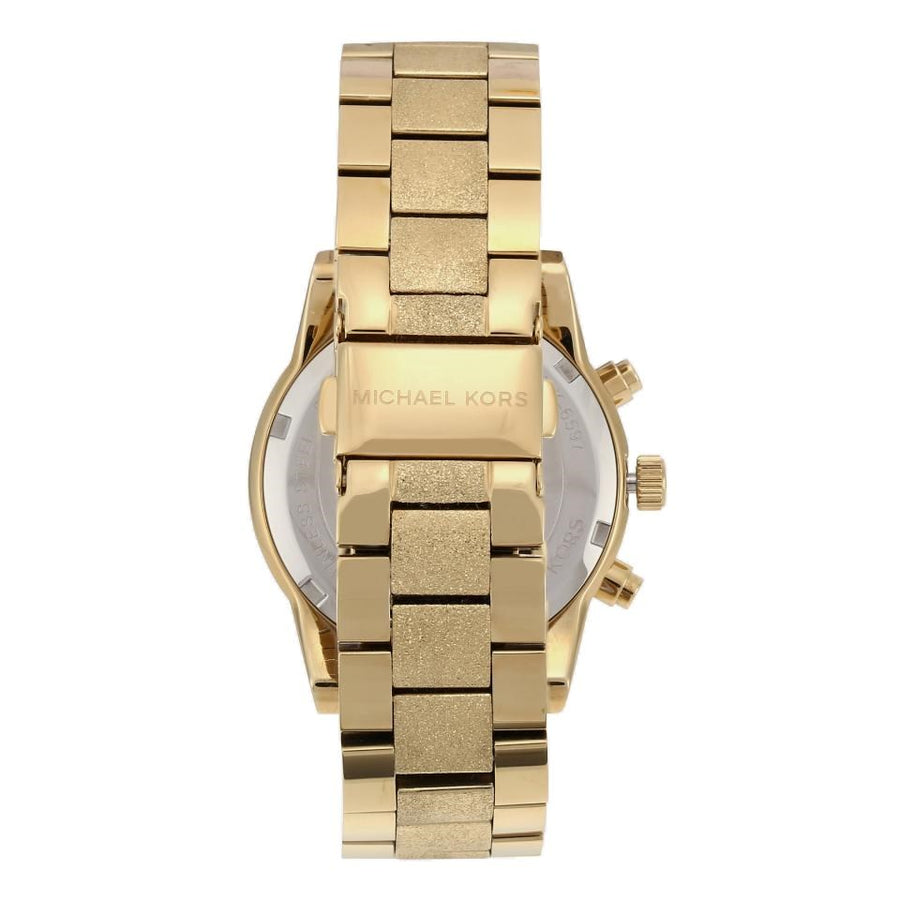  Shop Authentic Michael Kors Ritz Chronograph Gold Dial Gold Steel Strap Watch For Women - MK6597 - Luxxuri