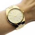  Shop Authentic Michael Kors Channing Quartz Gold Dial Gold Steel Strap Watch For Women - MK6623 - Luxxuri