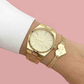  Shop Authentic Michael Kors Channing Quartz Gold Dial Gold Steel Strap Watch For Women - MK6623 - Luxxuri