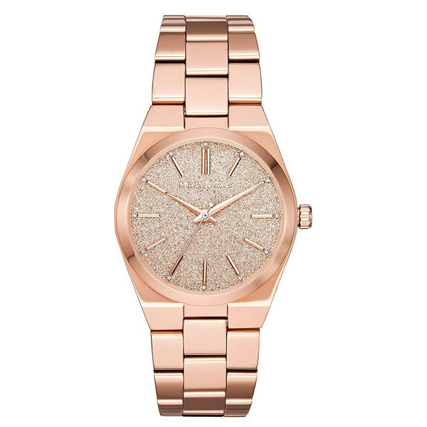  Shop Authentic Michael Kors Channing Quartz Rose Gold Dial Rose Gold Steel Strap Watch For Women - MK6624 - Luxxuri