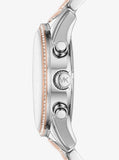  Shop Authentic Michael Kors Ritz Chronograph White Dial Two Tone Steel Strap Watch For Women - MK6651 - Luxxuri