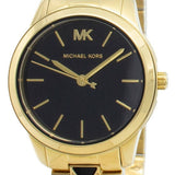  Shop Authentic Michael Kors Runway Mercer Quartz Black Dial Two Tone Steel Strap Watch For Women - MK6672 - Luxxuri