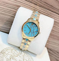  Shop Authentic Michael Kors Petite Runway Mercer Blue Dial Gold Steel Strap Watch For Women - MK6673 - Luxxuri