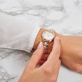  Shop Authentic Michael Kors Runway Mercer Mother of Pearl White Dial Two Tone Steel Strap Watch For Women - MK6674 - Luxxuri