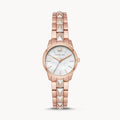 Michael Kors Runway Mercer Mother of Pearl White Dial Two Tone Steel Strap Watch For Women - MK6674