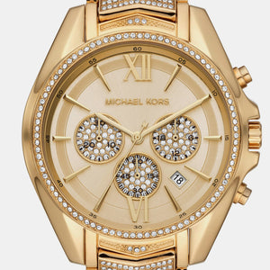  Shop Authentic Michael Kors Whitney Chronograph Gold Dial Gold Steel Strap Watch For Women - MK6729 - Luxxuri