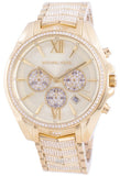  Shop Authentic Michael Kors Whitney Chronograph Gold Dial Gold Steel Strap Watch For Women - MK6729 - Luxxuri