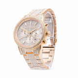  Shop Authentic Michael Kors Ritz Three-Hand Glitz Crystals Gold Dial Gold Steel Strap Watch for Women - MK6747 - Luxxuri