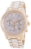  Shop Authentic Michael Kors Ritz Three-Hand Glitz Crystals Gold Dial Gold Steel Strap Watch for Women - MK6747 - Luxxuri