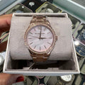  Shop Authentic Michael Kors Layton Three Hand Pink Dial Rose Gold Steel Strap Watch For Women - MK6848 - Luxxuri