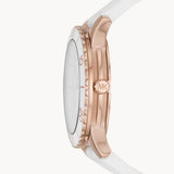  Shop Authentic Michael Kors Runway Quartz White Dial White Rubber Strap Watch For Women - MK6853 - Luxxuri