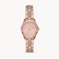 Michael Kors Runway Mother of Pearl Dial Rose Gold Steel Strap Watch For Women - MK6856