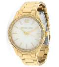  Shop Authentic Michael Kors Layton Three Hand Mother of Pearl White Dial Gold Steel Strap Watch For Women - MK6870 - Luxxuri