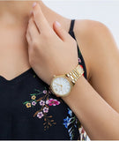  Shop Authentic Michael Kors Layton Three Hand Mother of Pearl White Dial Gold Steel Strap Watch For Women - MK6870 - Luxxuri
